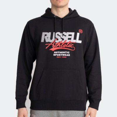 Russell Athletic Ανδρικό Φούτερ με Κουκούλα Μάυρο