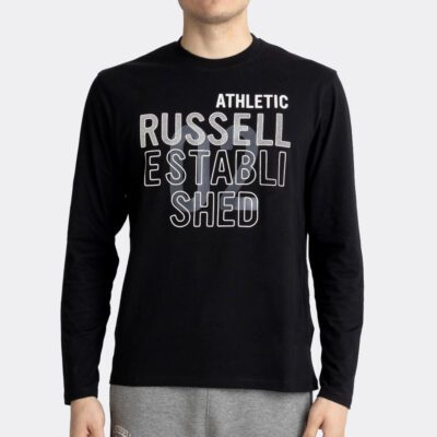 Russell Athletics Ανδρική Μακρυμάνικη Μπλούζα - Μαύρο