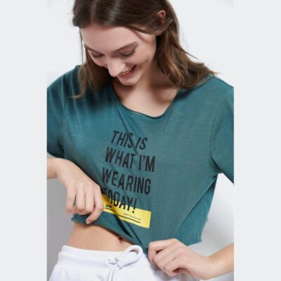 BodyTalk Γυναικεία cropped μπλούζα