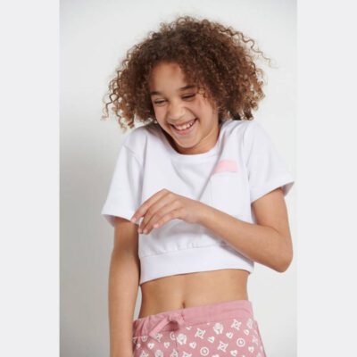 BodyTalk Παιδική κοντή μπλούζα για κορίτσια "One World"