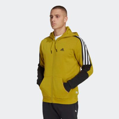 adidas Future Icons 3-Stripes Fleece Full-Zip Hoodie (
