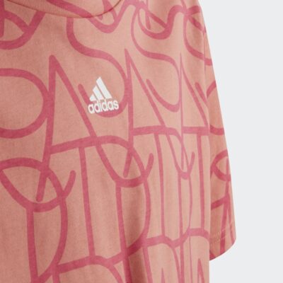 adidas Brand Love Print Cotton Cropped Tee Παιδικό Κοντομάνικο T-Shirt