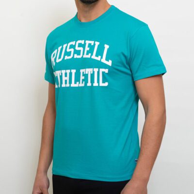 Russell Athletic Ανδρική Κοντομάνικη Μπλούζα Πετρόλ