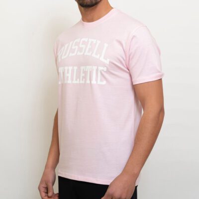 Russell Athletic Ανδρική Κοντομάνικη Μπλούζα Ροζ