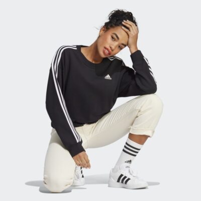 adidas Essentials 3-Stripes Crop Sweatshirt