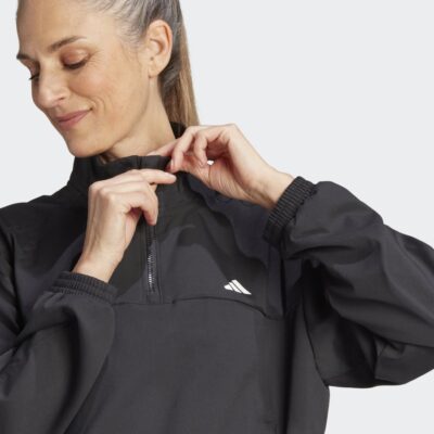 Adidas AEROREADY Train Essentials Woven Quarter-Zip Track Γυναικεία Μπλούζα