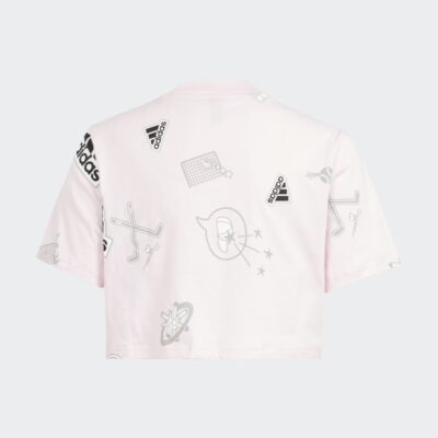 adidas Brand Love Cropped Tee Παιδικό Κοντομάνικο T-Shirt