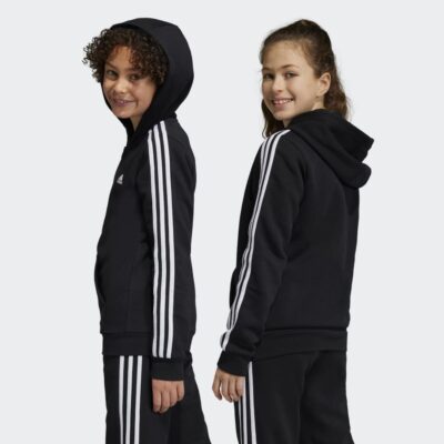 adidas Essentials 3-Stripes Fleece Full-Zip Παιδική Ζακέτα με Κουκούλα