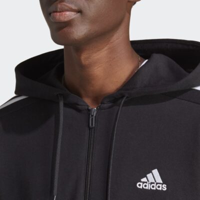 adidas Essentials French Terry 3-Stripes Full-Zip Hoodie Ανδρική Ζακέτα