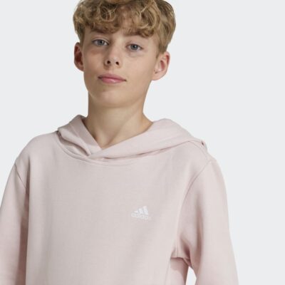 Adidas Essentials Small Logo Fleece Παιδικό Φούτερ με Κουκούλα