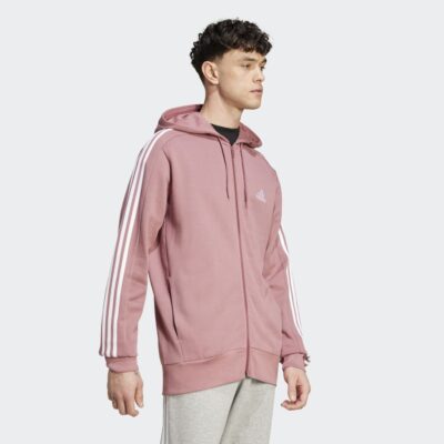 adidas Essentials French Terry 3-Stripes Full-Zip Hoodie Ανδρική Ζακέτα