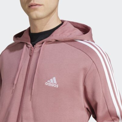 adidas Essentials French Terry 3-Stripes Full-Zip Hoodie Ανδρική Ζακέτα