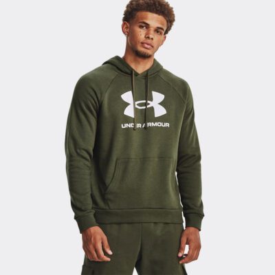 Under Armour Rival Fleece Big Logo Ανδρική Μπλούζα με Κουκούλα