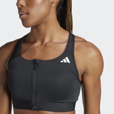 adidas Powerreact Training Medium-Support Zip Bra
