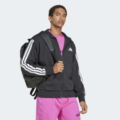 adidas Essentials French Terry 3-Stripes Full-Zip Hoodie Ανδρική Ζακέτα