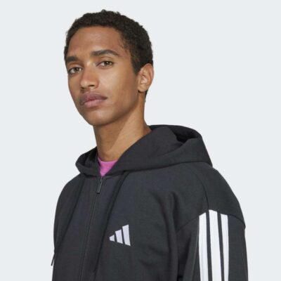 adidas Essentials French Terry 3-Stripes Full-Zip Hoodie Ανδρική Ζακέτα