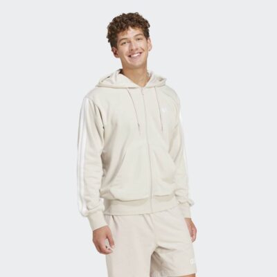 adidas Essentials French Terry 3-Stripes Full-Zip Hoodie Ανδρική Ζακέτα