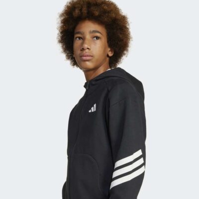 adidas Future Icons 3-Stripes Full-Zip Hooded Παιδική Ζακέτα με Κουκούλα
