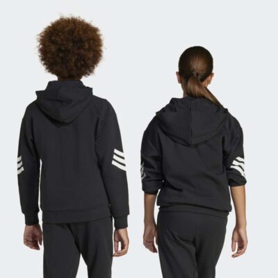 adidas Future Icons 3-Stripes Full-Zip Hooded Παιδική Ζακέτα με Κουκούλα