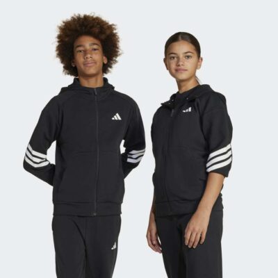 adidas Future Icons 3-Stripes Full-Zip Hooded Παιδική Ζακέτα με Κουκούλα