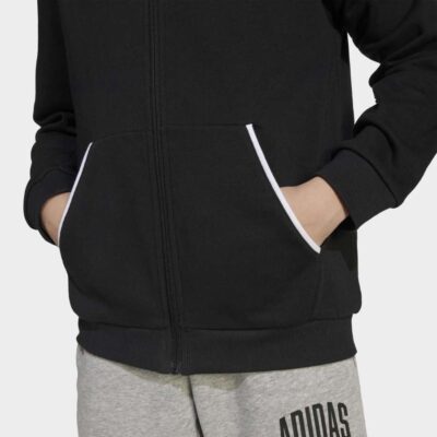 adidas Seasonals Essentials Collegiate Typography Full-Zip Παιδική Ζακέτα με Κουκούλα