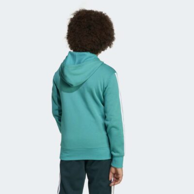 adidas Seasonal Essentials Tiberio 3-Stripes Fleece Παιδικό Φούτερ με Κουκούλα