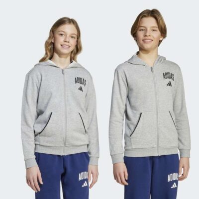 adidas Seasonals Essentials Collegiate Typography Full-Zip Παιδική Ζακέτα με Κουκούλα