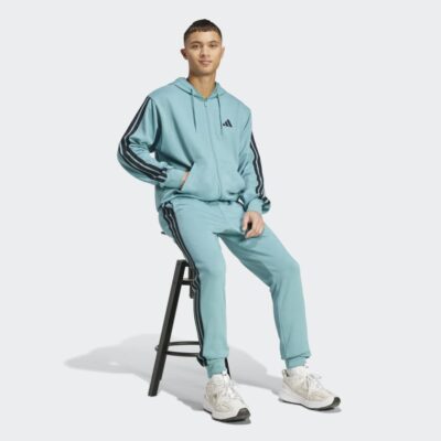 adidas Essentials French Terry 3-Stripes Full-Zip Hoodie Ανδρική Ζακέτα