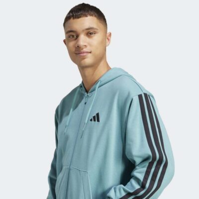 adidas Essentials French Terry 3-Stripes Full-Zip Hoodie Ανδρική Ζακέτα