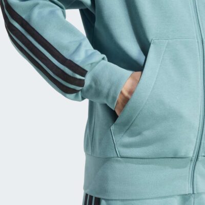 adidas Essentials French Terry 3-Stripes Full-Zip Hoodie Ανδρική Ζακέτα