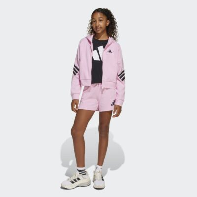 adidas Future Icons 3-Stripes Full-Zip Hooded Παιδική Ζακέτα με Κουκούλα