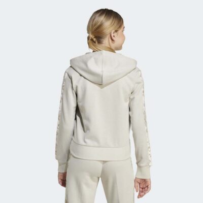 adidas Girls 3-Stripes Animal French Terry Hooded Παιδική Ζακέτα με Κουκούλα