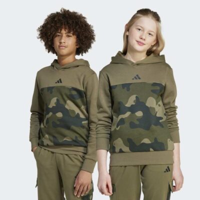 adidas Essentials Camo Fleece Παιδικό Φούτερ με Κουκούλα