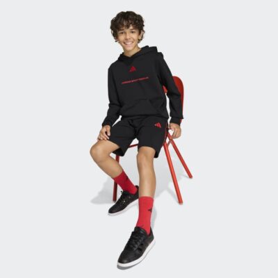 adidas Slogan Fleece Παιδικό Φούτερ με Κουκούλα