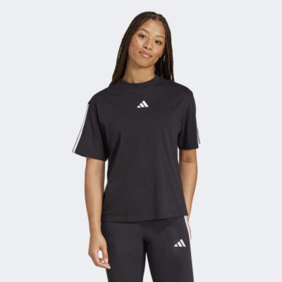 adidas Essentials 3-Stripes Boyfriend Tee-Stripes Cotton Γυναικείο T-Shirt (JC5960)