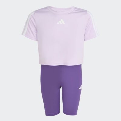 adidas Train Essentials 3-Stripes Tee Set Kids