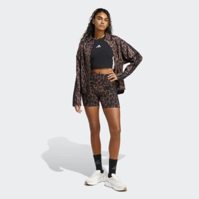 adidas Seasonal Essentials με Leopard Print Ποδηλατικό Κολάν