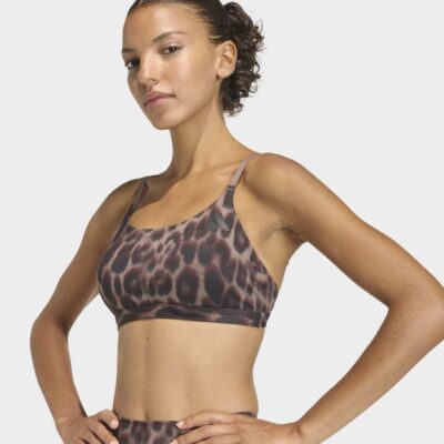 adidas Optime Essentials Workout με Leopard Print Bra