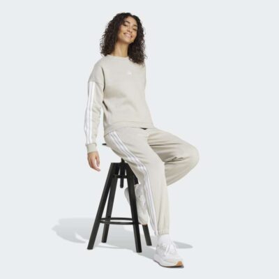 adidas Essentials Fleece 3-Stripes Loose Fit Γυναικείο Παντελόνι Φόρμας
