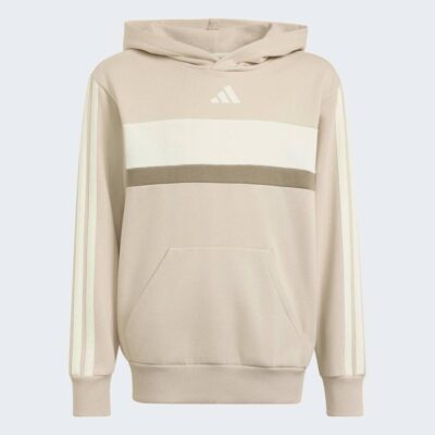 adidas Seasonal Essentials Tiberio 3-Stripes Fleece Παιδικό Φούτερ με Κουκούλα