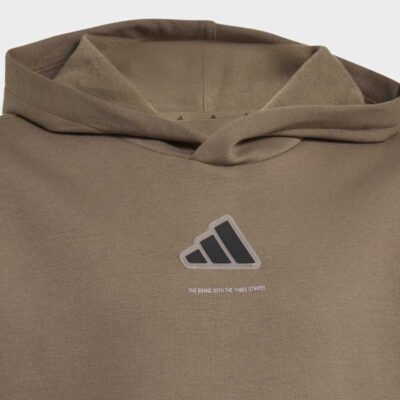 adidas Slogan Fleece Παιδικό Φούτερ με Κουκούλα