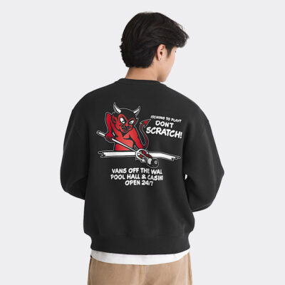 Vans Old Scratch Crew Αντρικό Φούτερ (VN000WXWBLK1)