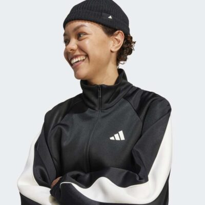 adidas 3-Stripes Stadium Full-Zip Γυναικεία ΖακέταModel_Detail View 2_grey